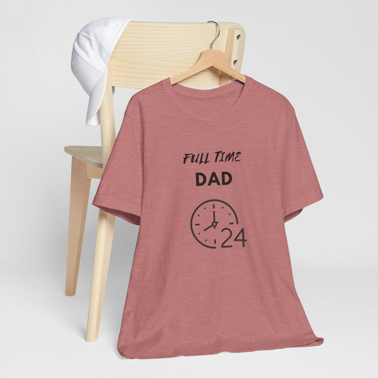 Full time Dad Jersey Short Sleeve Fathers Day Christmas holiday gift hard working thoughtful great papa shirt