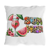 Outdoor Pillows, Two-sided Outside Casual Summer Fun decorated all purpose pillow, Sunny Bright Pool side lounge throw pillow, Custom design
