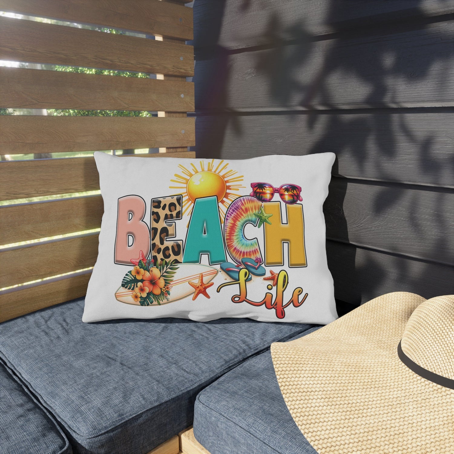 Outdoor Pillows, Outdoor Furniture throw Pillows, Stylish Beach Style designed pillows, Outside weather proof Summer decor, Custom pillow