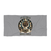 Beach Towel, Celestial Moon Designed Beach Towel, Moon Child Towel, Oversized Soft Beache Towel, Cool Sand Blanket, Vacation Size Towel