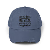 Unisex Distressed Cap, Full of Sarcasm fun baseball head cap, Humorous Casual everyday clothing wear, Travel hat