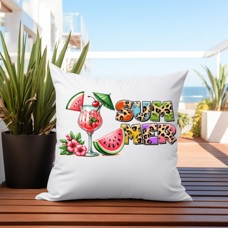 Outdoor Pillows, Two-sided Outside Casual Summer Fun decorated all purpose pillow, Sunny Bright Pool side lounge throw pillow, Custom design