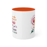 Colorful Mugs, 11oz, Coloroful positive empowering tea coffee mug, Custom motivational gift, Everyday office beverage cup, pick me up items