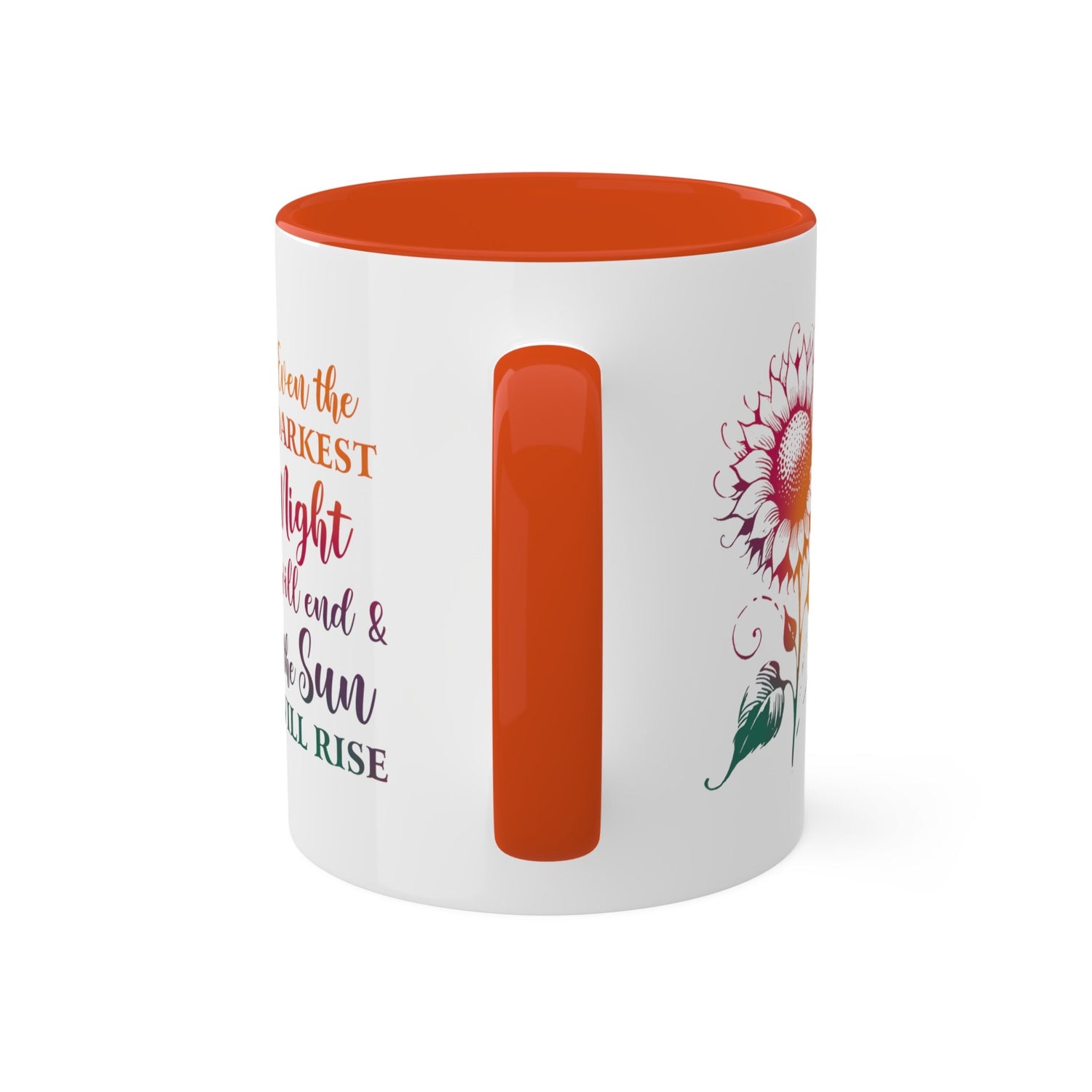 Colorful Mugs, 11oz, Coloroful positive empowering tea coffee mug, Custom motivational gift, Everyday office beverage cup, pick me up items