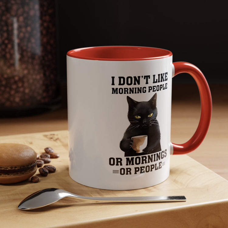 Accent Coffee Mug (11, 15oz), black cat sarcastic humorous saying everyday kitchen coffee tea color accent funny gift mug