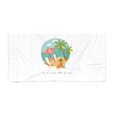 Beach Towel, Oversized bright uplifting relaxing thick custom summer travel soft lush beach towel