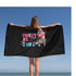Beach Towel, Lush Soft Thick Black Customized Vivid Color Humorous Print Cotton Oversized Beach Towel