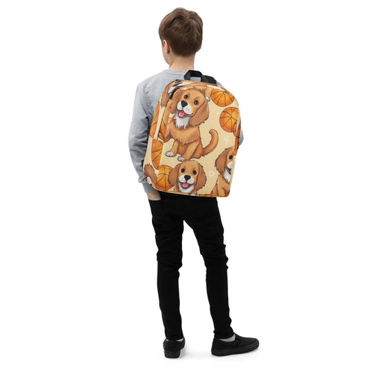 Minimalist Backpack, Cute Puppy design everyday laidback casual elementary junior high back to school back sack