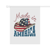 Garden & House Banner, Made In America Patriotic Home Garden Display, Independence Day Celebration Outdoor Banner, Proud American Flag Decor