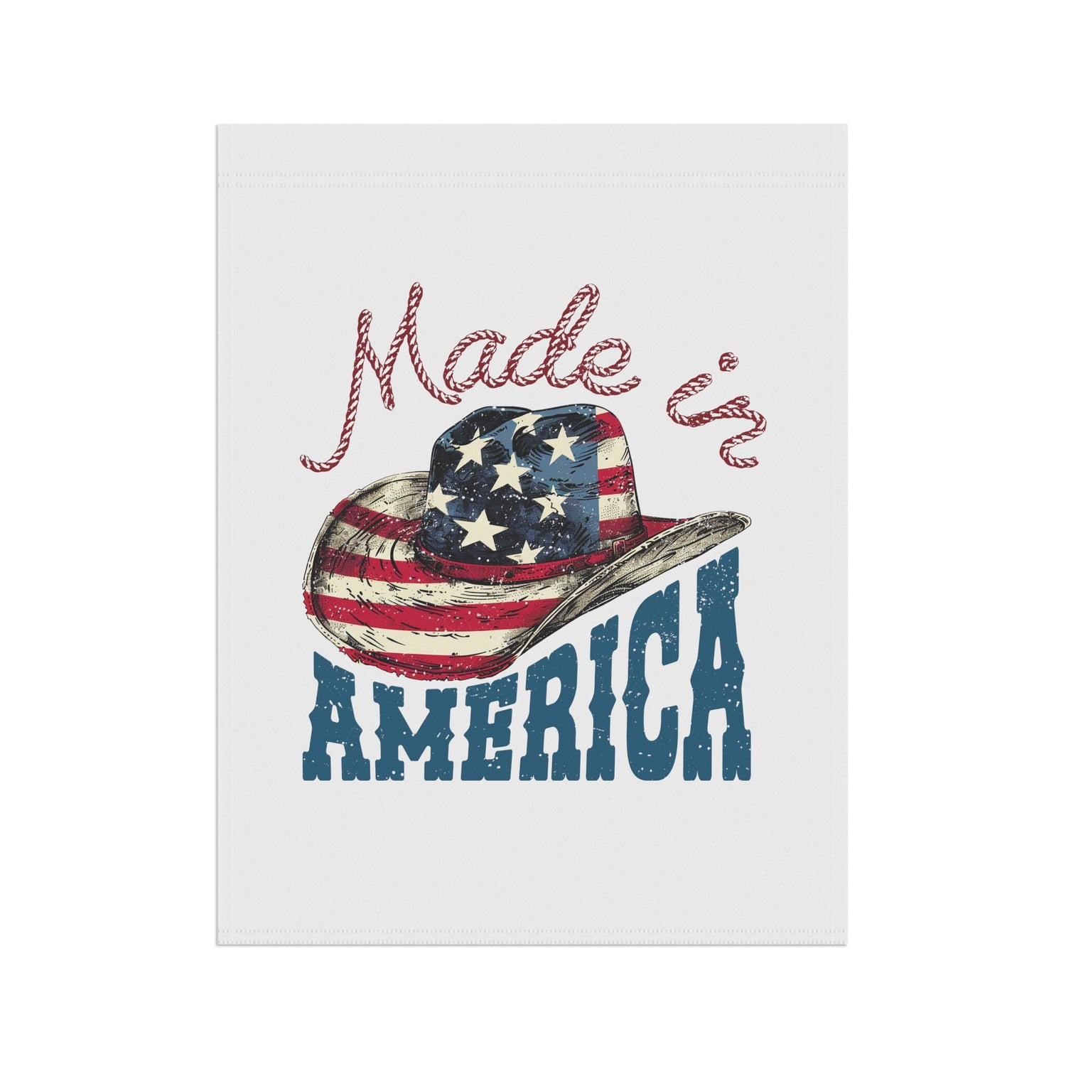 Garden & House Banner, Made In America Patriotic Home Garden Display, Independence Day Celebration Outdoor Banner, Proud American Flag Decor