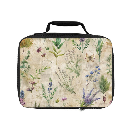 Lunch Bag, Vintage pretty lavender minimilist style design all ages food lunch box for picnic school trip work and travel