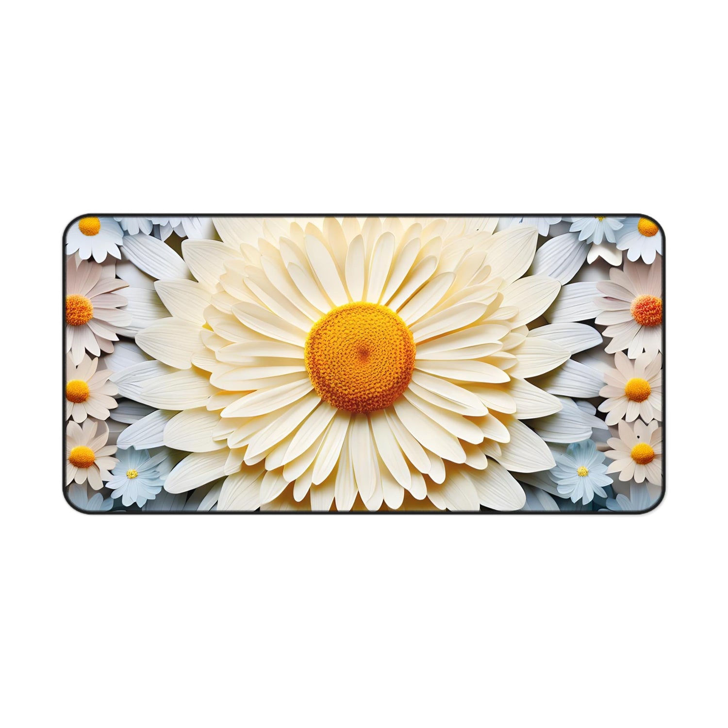 Desk Mat, Beautiful 3D bright colorful floral print office dorm home computer keyboard mouse desk pad