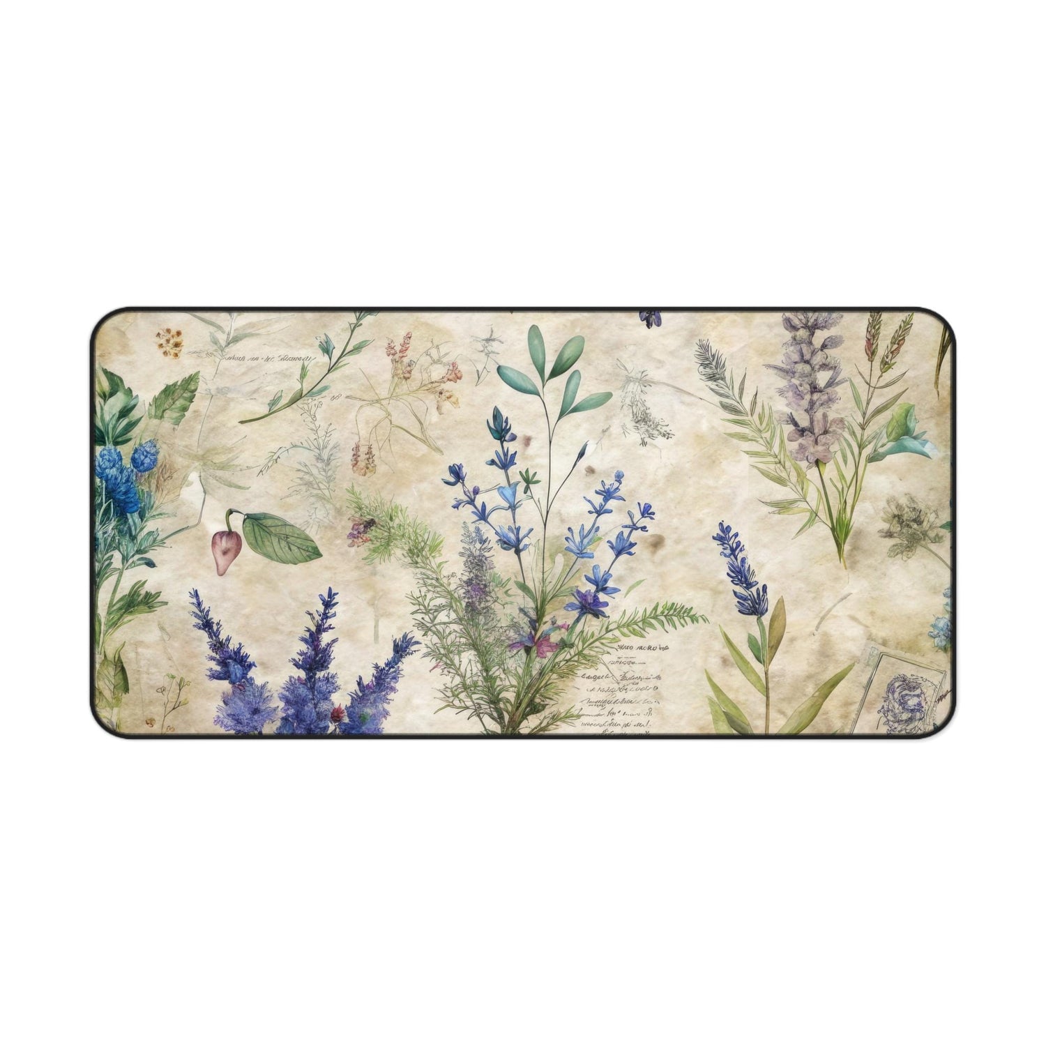Desk Mat, lavendar floral print back to school college work home office thick keyboard mouse practical desk pad