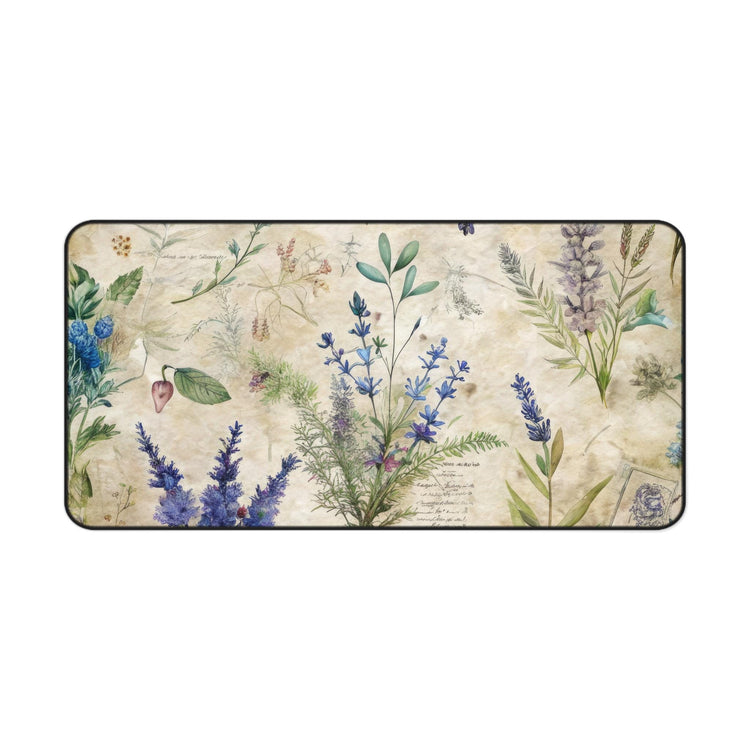 Desk Mat, lavendar floral print back to school college work home office thick keyboard mouse practical desk pad
