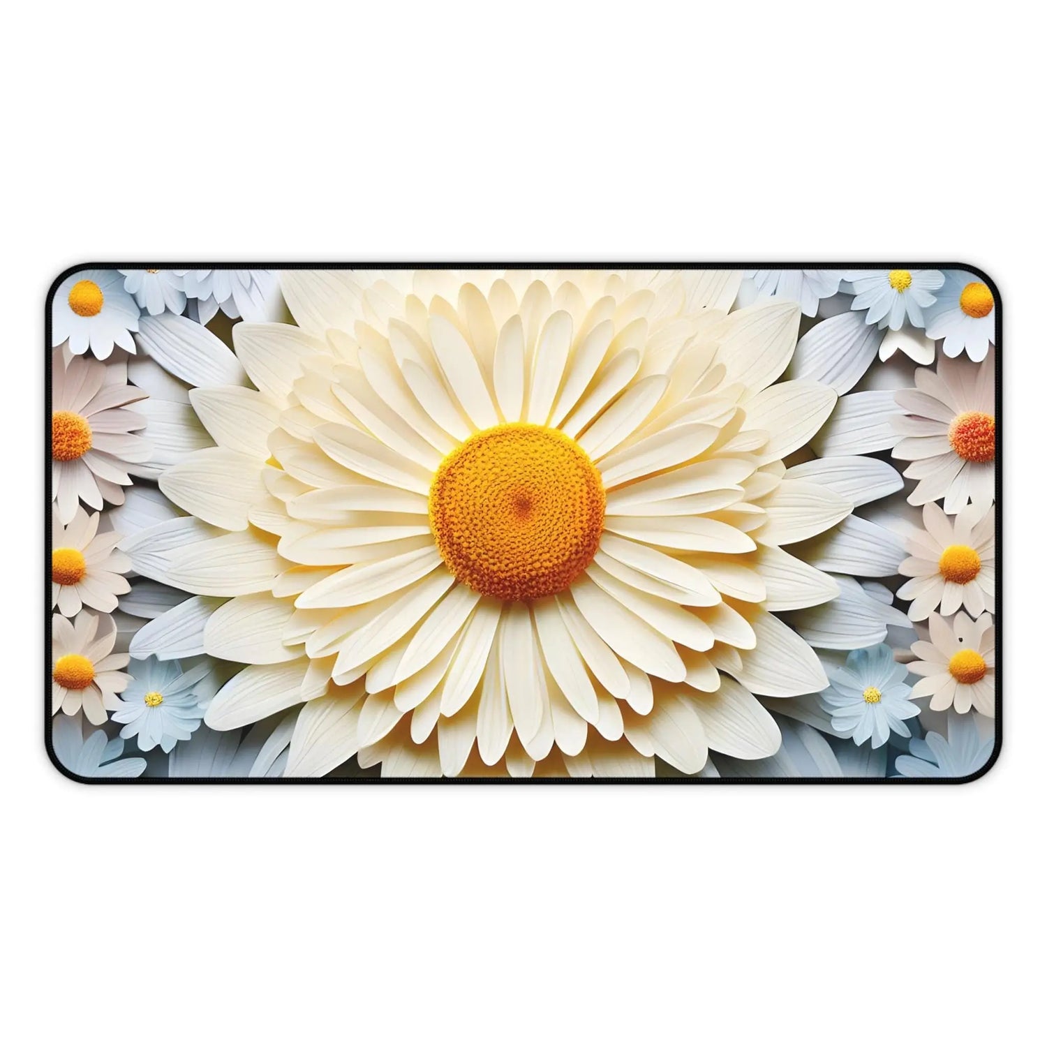 Desk Mat, Beautiful 3D bright colorful floral print office dorm home computer keyboard mouse desk pad The Aurora Touch