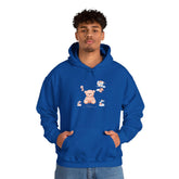 Unisex Heavy Blend Hooded Sweatshirt, Back to school soft cozy casual cute minimalist teddy bear hoodie sweater for her or him