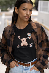 Unisex Teddy Bear Shirt, Cute female male back to school casual everyday jean minimilist simple teddy bear Tee