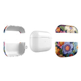 Case for AirPods®, floral colorful stylish crotchet pretty pattern school work custom design sturdy protective earbuds carrying case