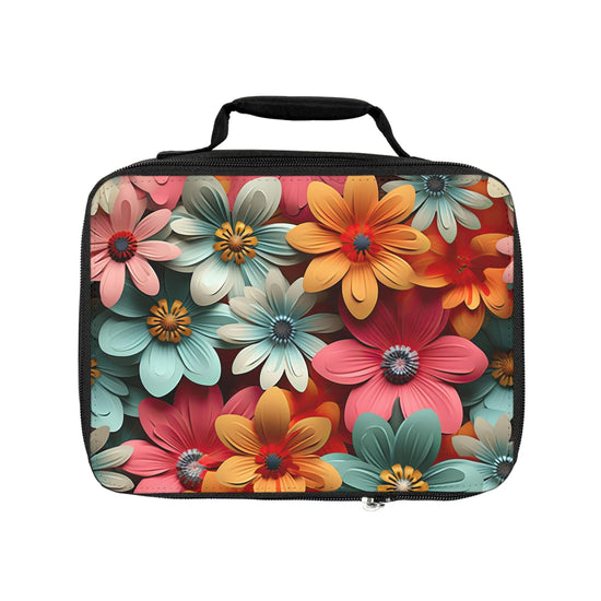 Bolsa de almuerzo, bonita, vibrante, colorida, floral, informal, para oficina, escuela, estilo moderno, para uso diario, almuerzo, merienda, gourmet, caja protectora