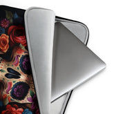 Laptop Sleeve, Day of the dead colorful vibrant floral sugar skull aert design computer ipad business school carrying cover case