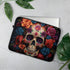 Laptop Sleeve, Day of the dead colorful vibrant floral sugar skull aert design computer ipad business school carrying cover case