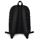 Backpack, Simple black and white minimilist stylish young kid back to school computer ipad crayons pencils supply carrying book bag