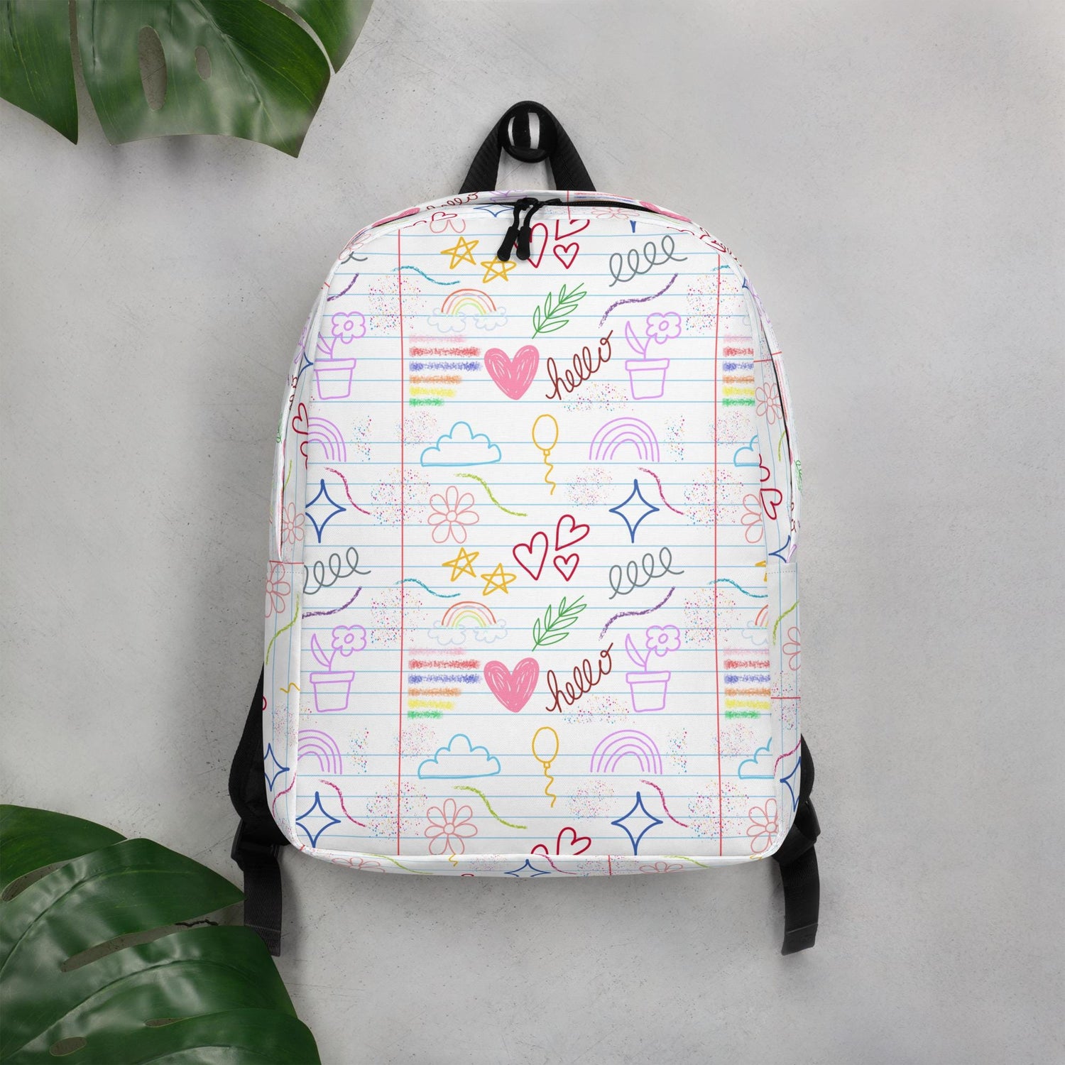 Minimalist Backpack, Young child back to school all purpose elementary preschool computer ipad crayons pencils carrying book bag