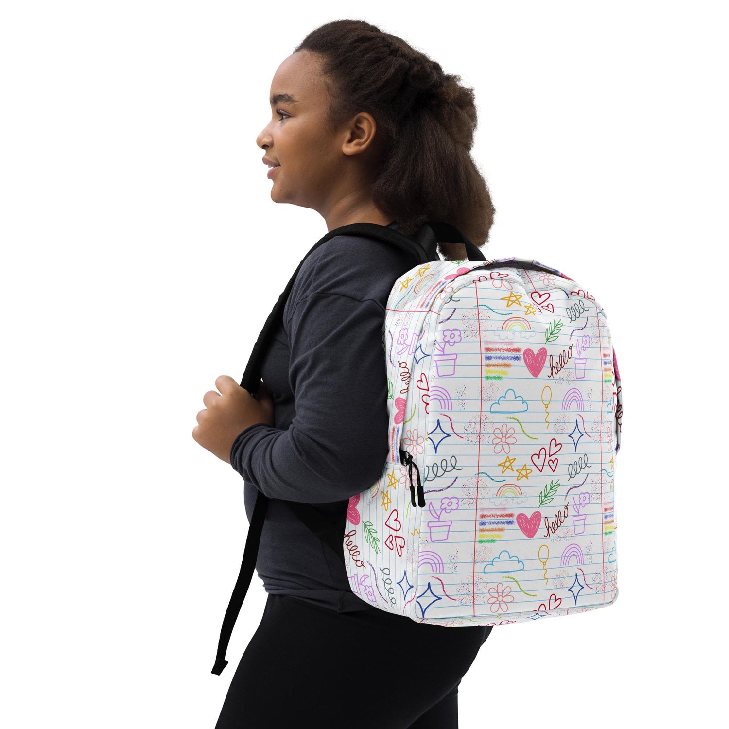 Minimalist Backpack, Young child back to school all purpose elementary preschool computer ipad crayons pencils carrying book bag