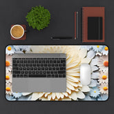 Desk Mat, Beautiful 3D bright colorful floral print office dorm home computer keyboard mouse desk pad