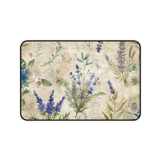Alfombrilla de escritorio con estampado floral de lavanda, ideal para volver a la escuela, la universidad, el trabajo en casa y la oficina, gruesa, para teclado y ratón, práctica alfombrilla de escritorio.