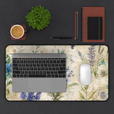 Desk Mat, lavendar floral print back to school college work home office thick keyboard mouse practical desk pad