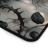 Desk Mat, Bats and Roses cool gothic style red rose black thorn design dorm work office home keypad mouse desk pad great for student