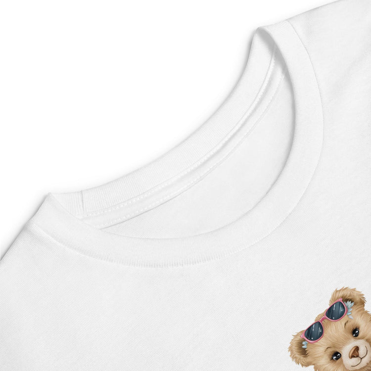 Youth long sleeve tee, Female child cute adorable fashion girlie Teddy Bear design wear for everyday casual classroom playground school day
