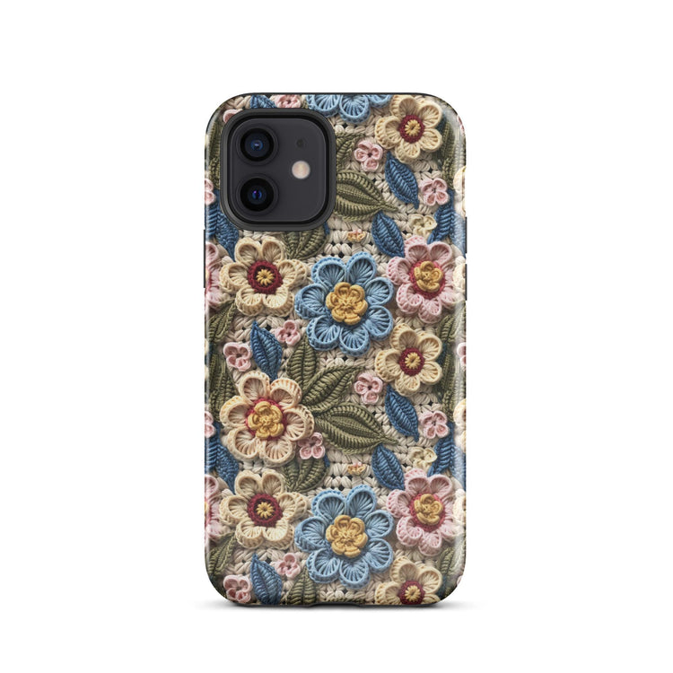 Tough Case for iPhone®, crotchet AOP pretty pattern iphone 15 iphone 14 stylish everyday school work phone case cover for all occasions