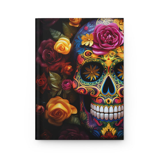 Hardcover Journal, Day of The Dead personal Dia de Los Muertos art journal colorful writing diary notebook great for school notes