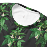 Unisex Sweatshirt, casual green white floral AOP designer stylish back to school wear to office smooth make a statement shirt