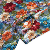 All-over print long sleeve midi dress, school work party fashion style floral crotchet allover pretty pattern design clothing attire