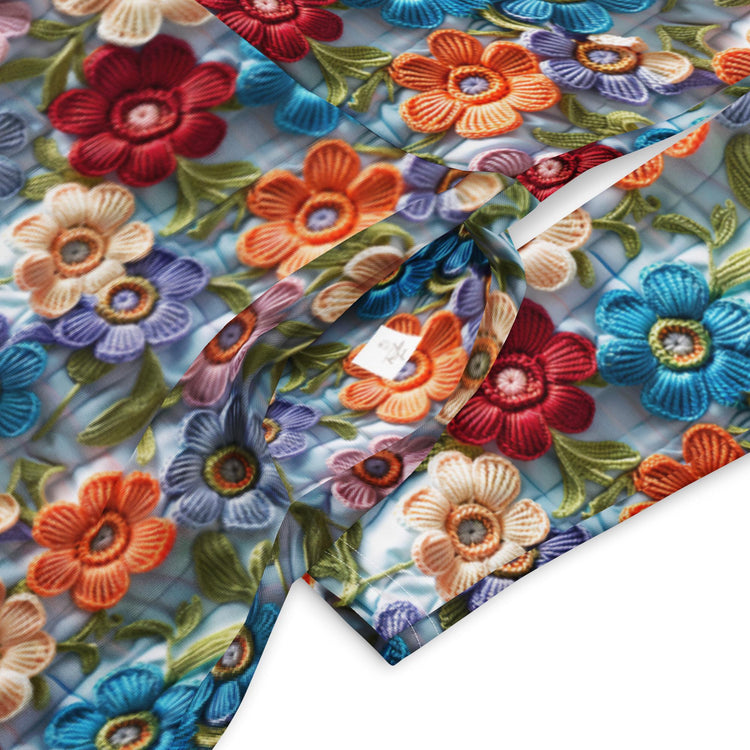 All-over print long sleeve midi dress, school work party fashion style floral crotchet allover pretty pattern design clothing attire