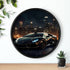 Wall Clock, Black Lamborghini exotic fancy sexy entrepreneur bachelor home wall room decor gift
