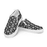 Men’s slip-on canvas shoes, Tribal design men casual jean everyday wear stylish clean comfortable walking work shopping soft male shoe