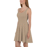 Skater Dress, Casual fun sexy club dinner soft elegant tribal pattern versatile all occasion short flared dress