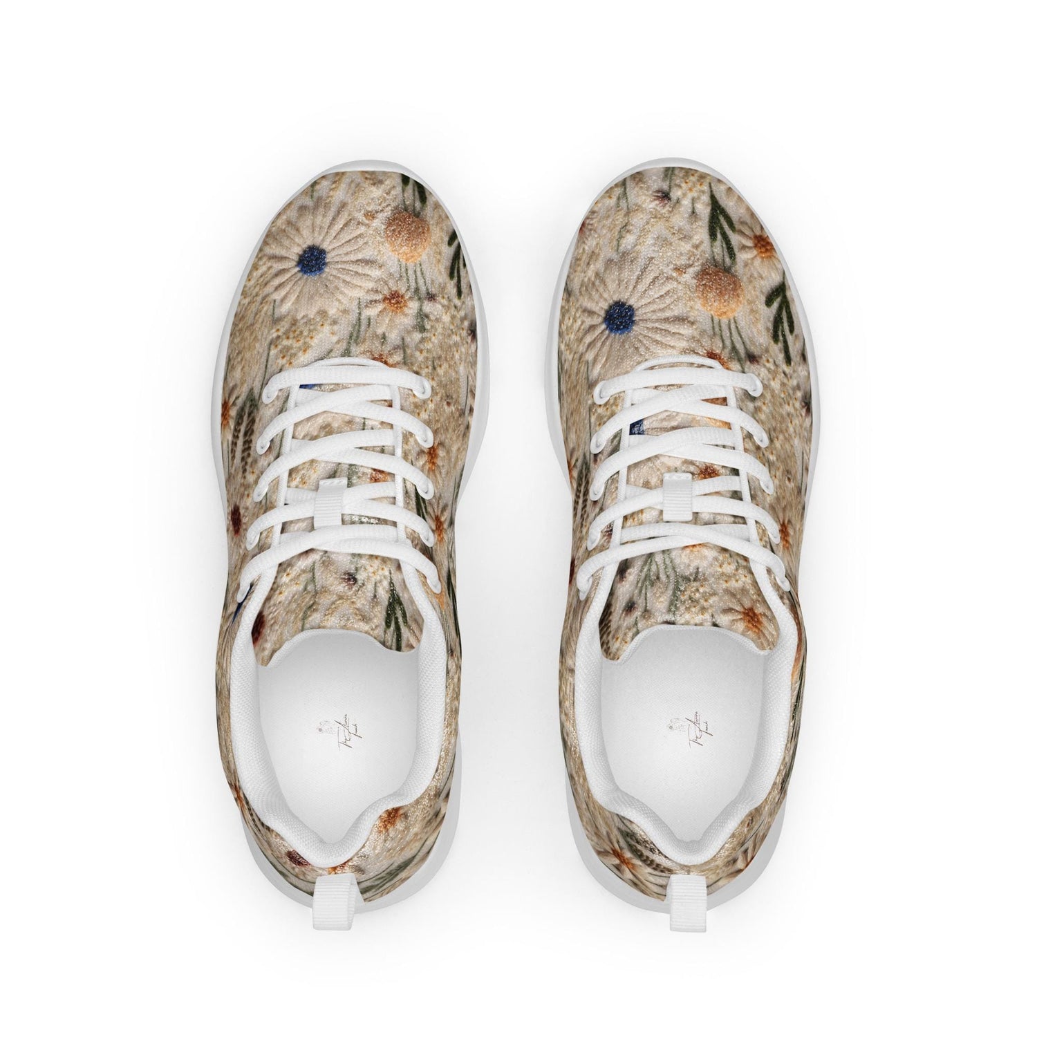 Women’s athletic shoes, Floral crotchet 3D pattern all over print walking everyday casual sports tennis school work shoe