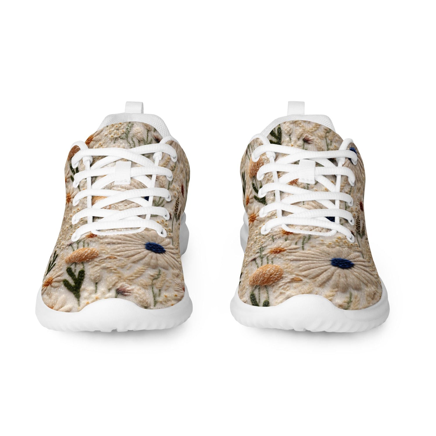 Women’s athletic shoes, Floral crotchet 3D pattern all over print walking everyday casual sports tennis school work shoe