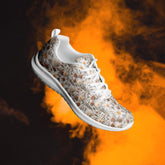 Women’s athletic shoes, crotchet floral pattern print comfortable casual sporty style yoga walking daily wear soft tennis shoe
