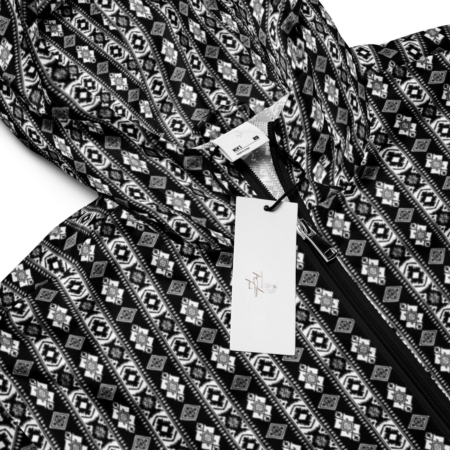 Men’s windbreaker, Male all over Native pattern print design stylish casual classy winter summer fall water resistant  light fabric jacket