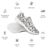 Men’s athletic shoes, Male tribal all over pattern print design comfy sporty walking jogging working casual stylish fashion sneaker shoes