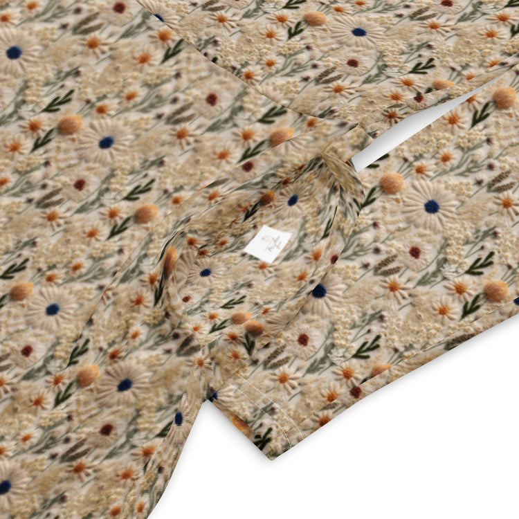 All-over print long sleeve midi dress