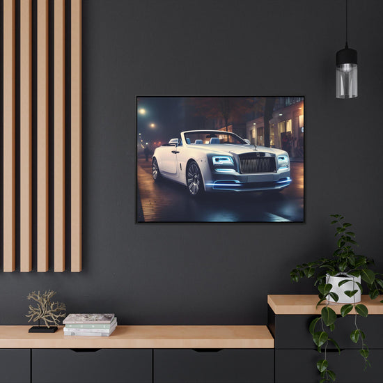 Gallery Canvas Wraps, Horizontal Frame, White Rolls Royce, Fancy Art Piece, Office Wall Art, Hallway Wall Art, Gift For Boss, Gift for Dad