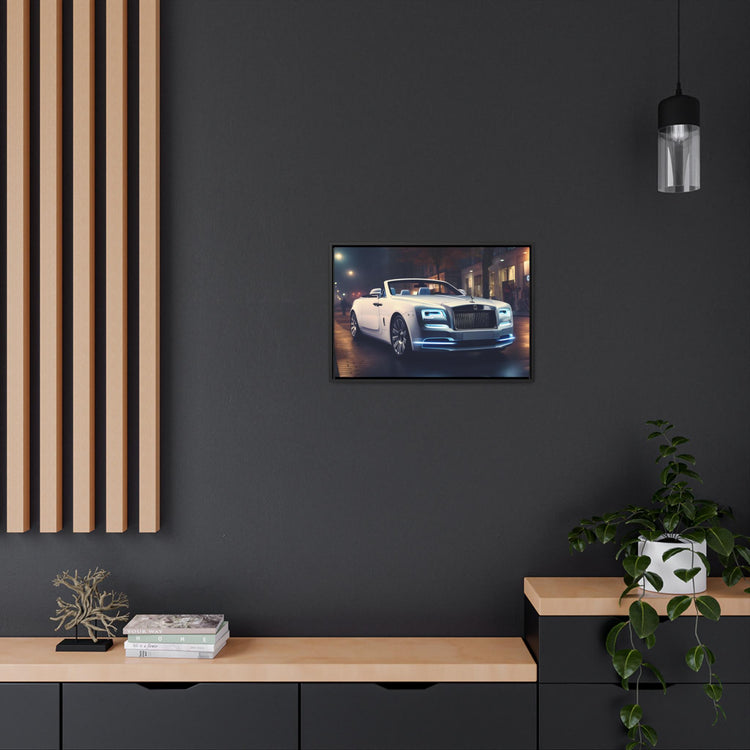 Gallery Canvas Wraps, Horizontal Frame, White Rolls Royce, Fancy Art Piece, Office Wall Art, Hallway Wall Art, Gift For Boss, Gift for Dad