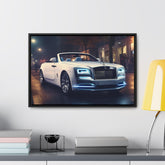 Gallery Canvas Wraps, Horizontal Frame, White Rolls Royce, Fancy Art Piece, Office Wall Art, Hallway Wall Art, Gift For Boss, Gift for Dad